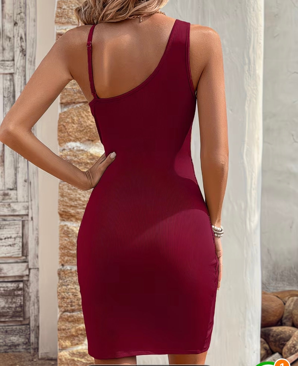 Ribbed Wrap Mini Dress